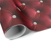 暖かい赤ブルゴーニュフェイクーのベルベット ラッピングペーパー (ロールコーナー)