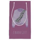 暖かい醜いクリスマスセーター小抱き枕 スモールペーパーバッグ (正面)