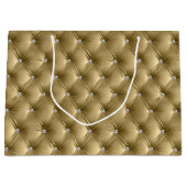 暖かい金ゴールドシックフェイクベルベット ラージペーパーバッグ (正面)