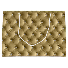 暖かい金ゴールドシックフェイクベルベット ラージペーパーバッグ