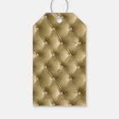 暖かい金ゴールドラグジュアリーフェイクベルベットクリスマス ギフトタグ (裏面)