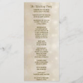 暖かい金ゴールド《写真》ぼけ味結婚式 プログラム (裏面)