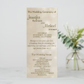 暖かい金ゴールド《写真》ぼけ味結婚式 プログラム (スタンド正面)