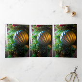 暖かい銀 三つ折り案内状 (内部)