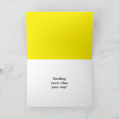 暖かい雰囲気を送る折り畳まれたグリーティングカード カード (内部)