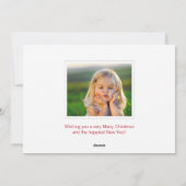 暖かい願いこのホリデーシーズンハンドレター シーズンカード (裏面)