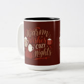 暖かい願いと居心地の良い夜祝-心地よい ツートーンマグカップ (正面左)