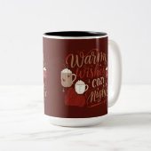 暖かい願いと居心地の良い夜祝-心地よい ツートーンマグカップ (正面右)