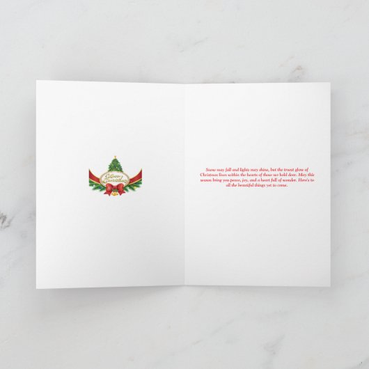 暖かい願いを送信するホリデーカード シーズンカード (内部)