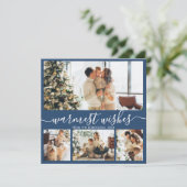 暖かい願いエレガント4 Photo Collage Christmas H シーズンカード (スタンド正面)