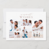 暖かい願いエレガント6フォトコラージュクリスマス シーズンカード (正面)