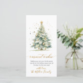 暖かい願いスクリプト非フォトクリスマスツリー シーズンカード (スタンド正面)