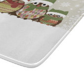 暖かい願いフクロウファミリーカッティングボードガラス カッティングボード (角)