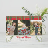 暖かい願いプレイドクリスマスカード シーズンカード (スタンド正面)