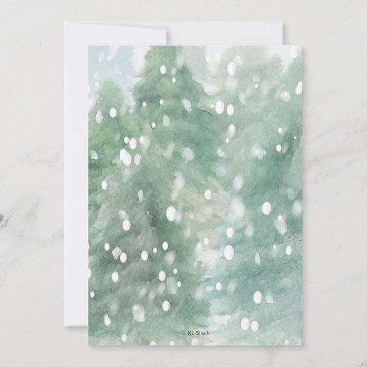 暖かい願いベアーキュブココアクリスマス シーズンカード (裏面)