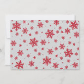 暖かい願いヴィンテージ赤いクリスマスフォト シーズンカード (裏面)