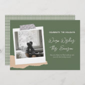 暖かい願い今シーズンのホリデーカード シーズンカード (正面/裏面)