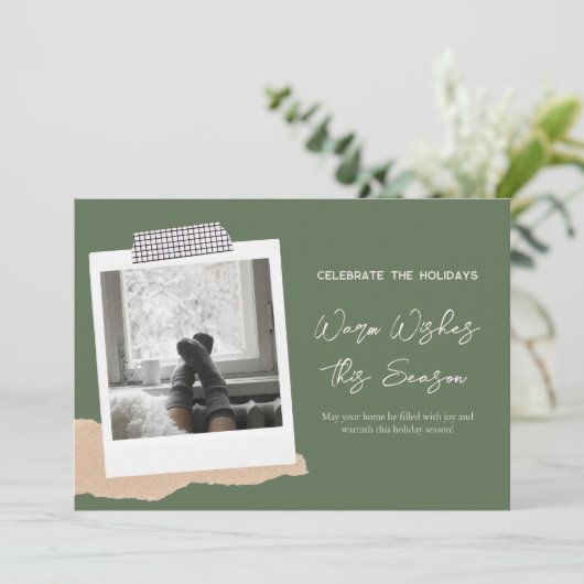 暖かい願い今シーズンのホリデーカード シーズンカード (スタンド正面)