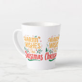 暖かい願い今年のクリスマス – 小さなラテマグカップ, 12 o カフェラテマグ (左アングル)
