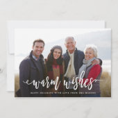 暖かい願い写真の休日 シーズンカード (正面)