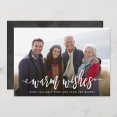 暖かい願い写真の休日 シーズンカード (正面/裏面)