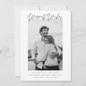 暖かい願い写真ミニマルなクリスマス シーズンカード (正面)