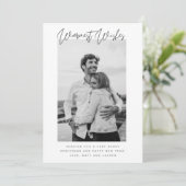 暖かい願い写真ミニマルなクリスマス シーズンカード (スタンド正面)