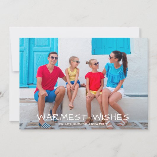 暖かい願い写真数々のクリスマス シーズンカード (正面)