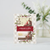 暖かい願い冬の緑2写真 シーズンポストカード (スタンド正面)