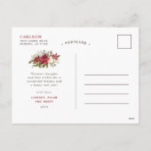 暖かい願い冬の緑2写真 シーズンポストカード (裏面)