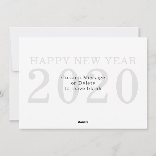 暖かい願い明るい繁栄する新年の写真 シーズンカード (裏面)