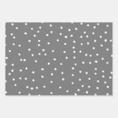 暖かい願い雪の覆われた常緑樹 ラッピングペーパーシート (正面3)