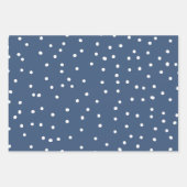 暖かい願い雪の覆われた常緑樹 ラッピングペーパーシート (正面3)