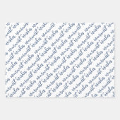 暖かい願い雪の覆われた常緑樹 ラッピングペーパーシート (正面2)