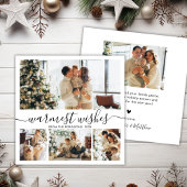 暖かい願い4写真エレガントコラージュクリスマス シーズンカード