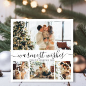 暖かい願い4写真エレガントコラージュクリスマス シーズンカード