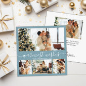 暖かい願い4写真エレガントコラージュクリスマス シーズンカード