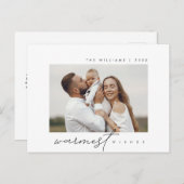 暖かい願い、クリスマスの挨拶、家族の写真 ポストカード (正面/裏面)