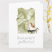 暖かい願い&フェスティバルハグスウォーターカラーカード カード (黄色い花)