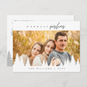 暖かい願い、メリークリスマス家族の写真 ポストカード (正面/裏面)