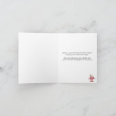 暖かい願い：レトロGroovyホリデーカード カード (内部)