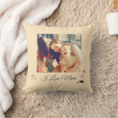 暖かい黄色の写真の母の日の装飾用クッション クッション (ブランケット)