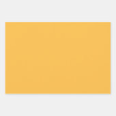 暖かい黄色無地の色、ミニマリズムのエレガンス ラッピングペーパーシート (正面2)