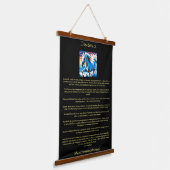 暖かい黄金の輝きを放つアラビア馬 吊り下げ型タペストリー (傾斜あり)