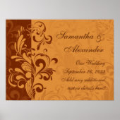 暖かい黄金秋の渦巻き ポスター (正面)