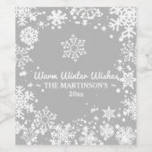 暖かい、冬、願い、休日 ワインラベル (シングルラベル)