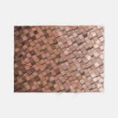 暖かいMocca Mousse 3Dキューブパターンブランケット フリースブランケット (正面(横))