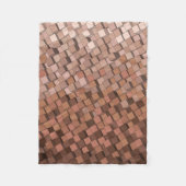 暖かいMocca Mousse 3Dキューブパターンブランケット フリースブランケット (正面)