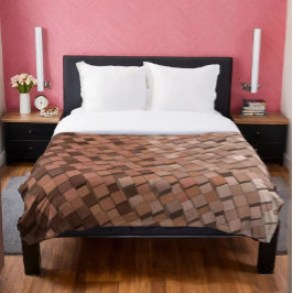 暖かいMocca Mousse 3Dキューブパターンブランケット フリースブランケット