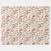 暖かくお洒落ボーホレインボーリラックスリビング フリースブランケット (正面(横))